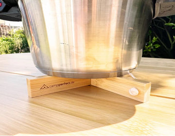 Compact Stackable Bamboo Trivet