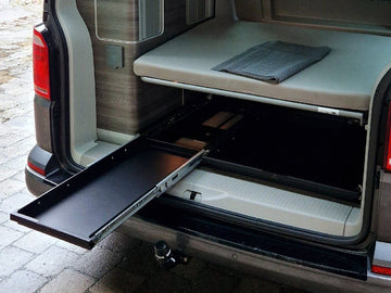 2-teiliger Heckauszug für VW California / Coast / Ocean mit 2er Bank