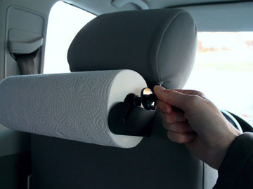 Kitchen roll holder headrest