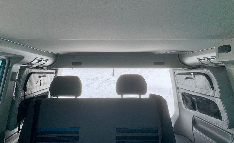 Pannier bag/window bag VW T5/T6/T6.1 for Caravelle/Mutlivan/California Beach in light gray DRIVER SIDE